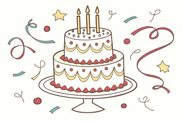 birthday cake with candles