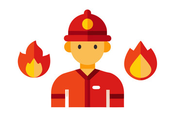 fire man vector illustration