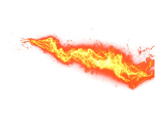 Dynamic red and yellow fiery plasma energy stream