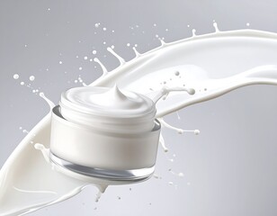 Creamy lotion splash