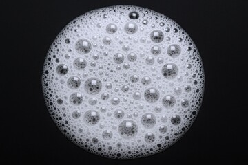 Foamy Bubbles Circle, Illustrating Cleanliness, Purity, and Hygiene, Creating Visual Interest for Hygiene Products or Conceptual Designs