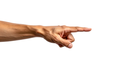 Close-up of a hand outstretched, pointing