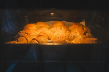 Homemade rolls baked in the oven