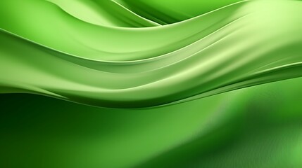 Fototapeta premium Green abstract silk background with smooth waves and elegant texture design