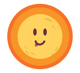 Fototapeta premium Cute Handdrawn Various Sun Face Expression Weather Icon Set