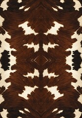 Brown and white cowhide pattern