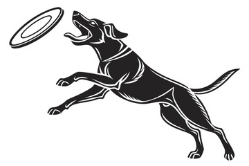 Obraz premium Athletic Dog Leaping to Catch Flying Disc 1.