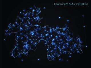 abstract digital networking connectivity vector map design	