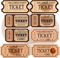 halloween party tickets with pumpkin scary on come evening children adult friday horror party