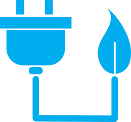 blue vector illustration of a green energy saving