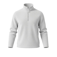 Blank white quarter zip fleece pullover mockup © BTG