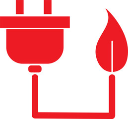 vector illustration of a green energy saving