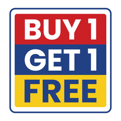 Buy one get one free promotional graphic design