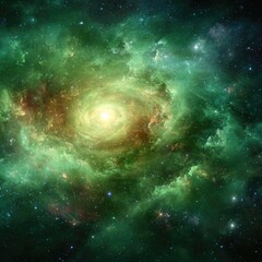 Obraz premium Colorful Spiral Nebula In Deep Space