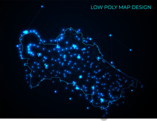 abstract digital networking connectivity vector map design	
