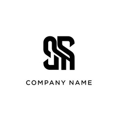 Obraz premium Modern logo design featuring the letters SR, perfect for branding and identity.