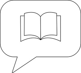 chat icon and book icon with white background