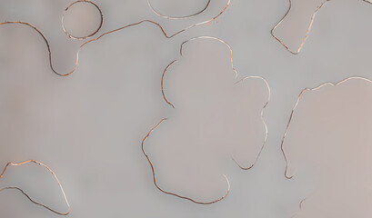 Abstract liquid art oil droplets on surface with beige cream light effaced, cozy art theme wallpaper background