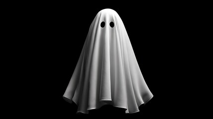 scary halloween skeleton isolated on black background