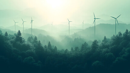 Forest and Wind Power Symbiotic Landscape
