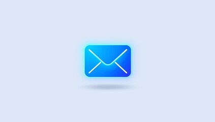 New email notification icon, business communication technology.
