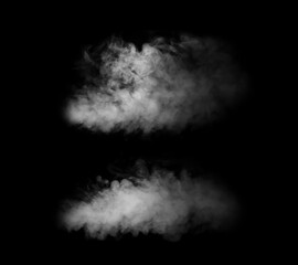  black smoke with fog and vapor background isolated png effect white coffee dust smoke cloud texture transparent clear abstract with shape magic background	

