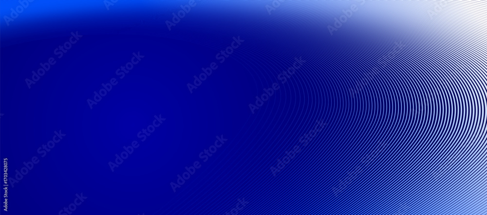 Poster blue lines in 3d perspective vector abstract background, dynamic linear minimal design, wave lied pa