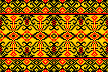 seamless geometric pattern
The design is divided into three horizontal bands, with the central band showcasing intricate geometric and ornamental details. Ideal for textile prints, ethnic-themed packa