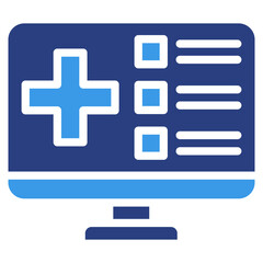 Fototapeta premium Medical Monitor Icon Element For Design