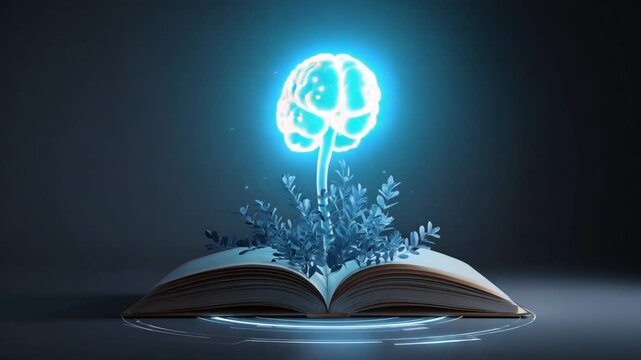 Knowledge growth brain book
