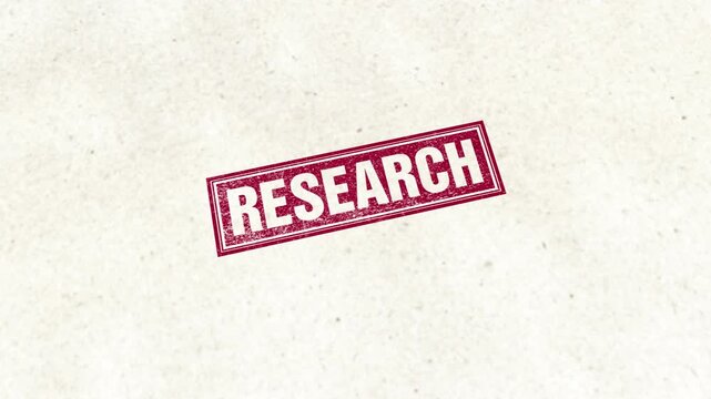 Research Wooden Rectangle Shape Rubber Stamp