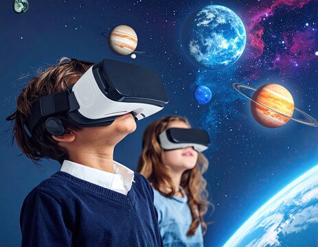 Children Learning Math Through Interactive VR Puzzles in Space