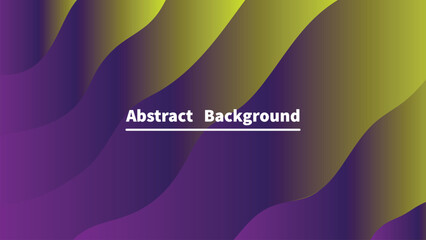 Vibrant abstract background with wavy shapes in yellow and purple gradient colors for creative projects
