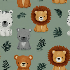 seamless pattern with animals