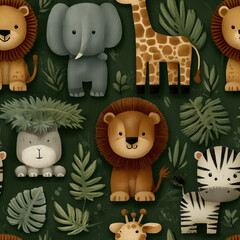 seamless pattern with animals