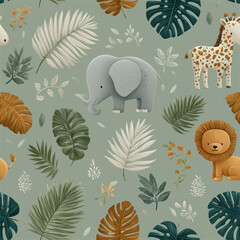 seamless pattern with animals