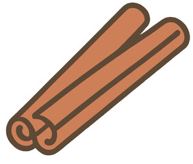 Minimalist Cinnamon Sticks Illustration - Spice Vector Icon