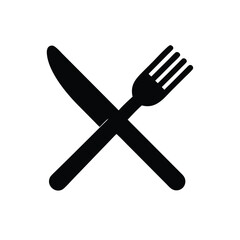 Fork and Knife Silhouette Food Icon