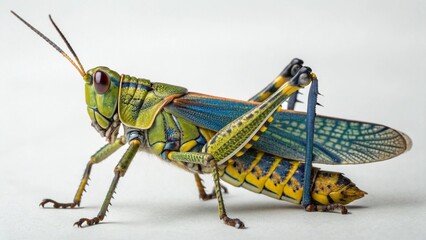 Fototapeta premium Leichhardt’s Grasshopper on studio background