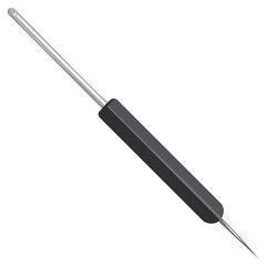 Abstract illustration of a tattoo needle. Tattooing tool with a sharp point for skin art.