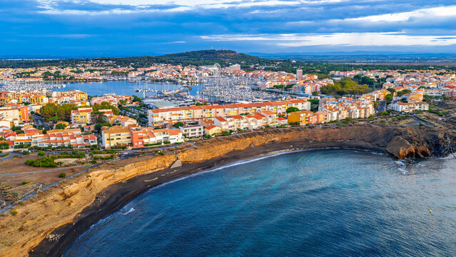 Grande Conque Beach at sunrise, Cap d'Agde, Occitanie, France
