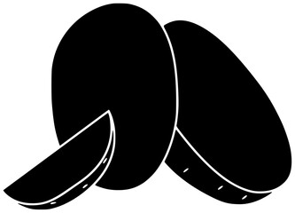 food illustration roasted silhouette meal logo crispy icon golden outline snack delicious fried potato potatoes lunch homemade cooked tasty shape savory vector graphic background