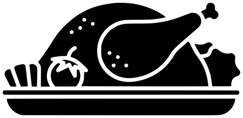 food illustration grilled silhouette meat logo plate icon roasted outline white rib knife lamb leg low made nutrition pepper shape herbs vector graphic background © blacksilhouette