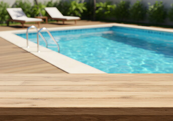 Relaxing poolside with a refreshing drink on a summer day for ultimate vacation vibes