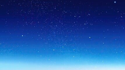 Blue night sky dotted with scattered stars, offering wide copy space for text, logos, or design elements, and exuding a surreal calm mood that creates a peaceful and dreamy nighttime scene.