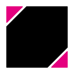 モダン幾何学デザイン・黒とピンクの構成