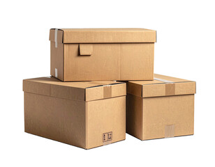 Three stacked cardboard boxes (1)