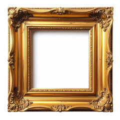 Gold ornate square picture frame