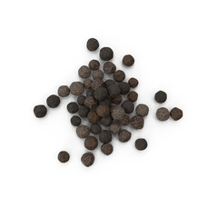 dried peppercorns for spice and cooking ingredient theme, isolated on transparent background, 3d Png