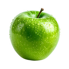 Fresh green apple isolated on transparent background